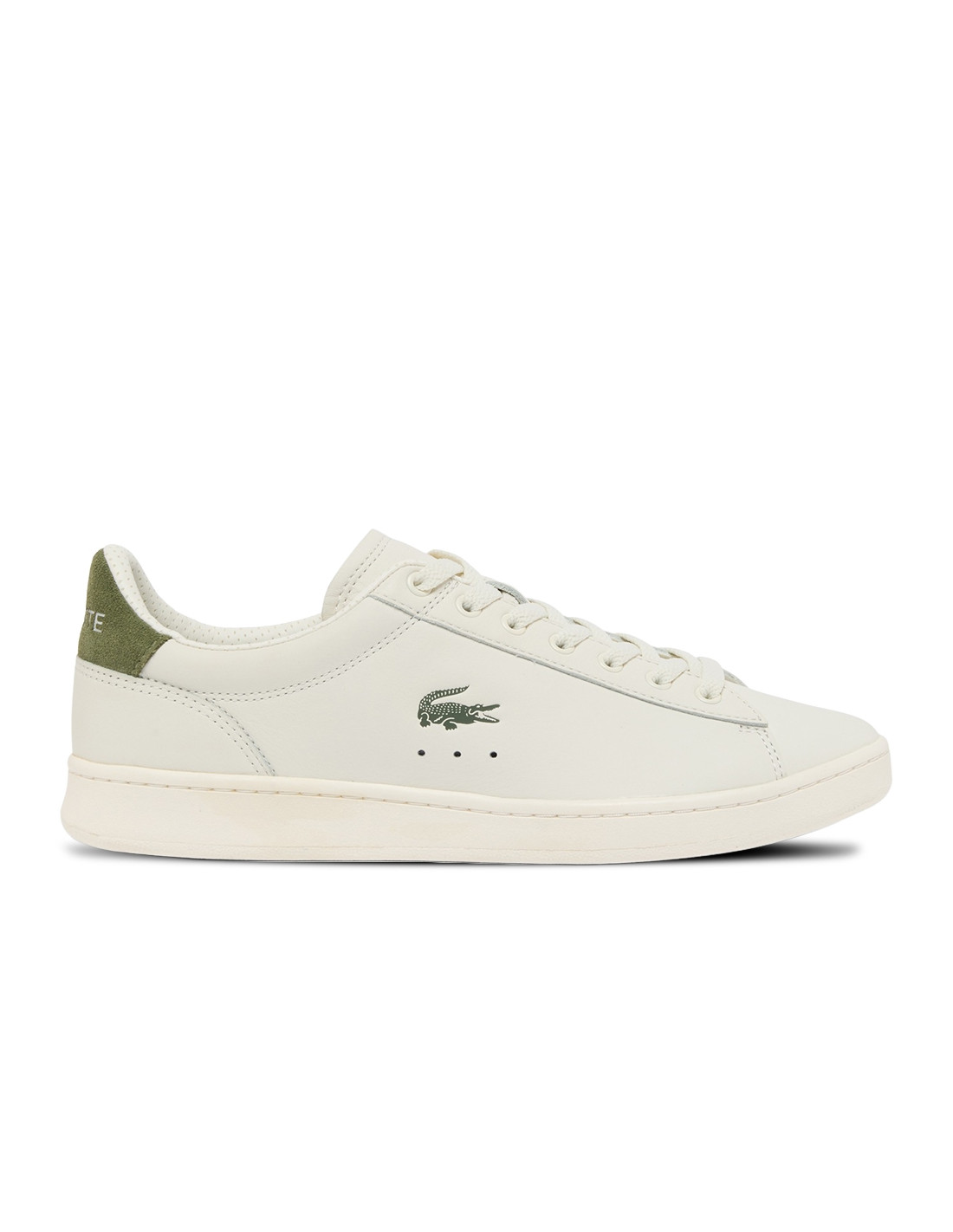 Zapatillas bicolor con cocodrilo · Lacoste · blanco roto y caqui