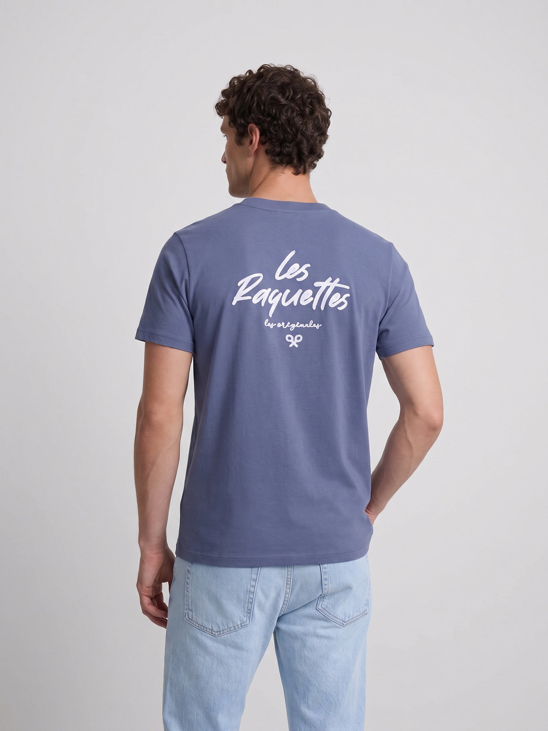 Camiseta les raquettes azul · Silbon · azul índigo