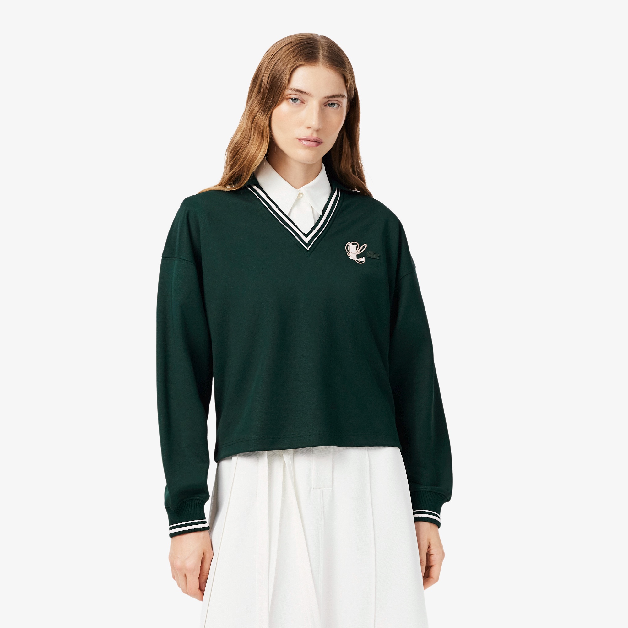 Sudadera tipo polo. Lacoste