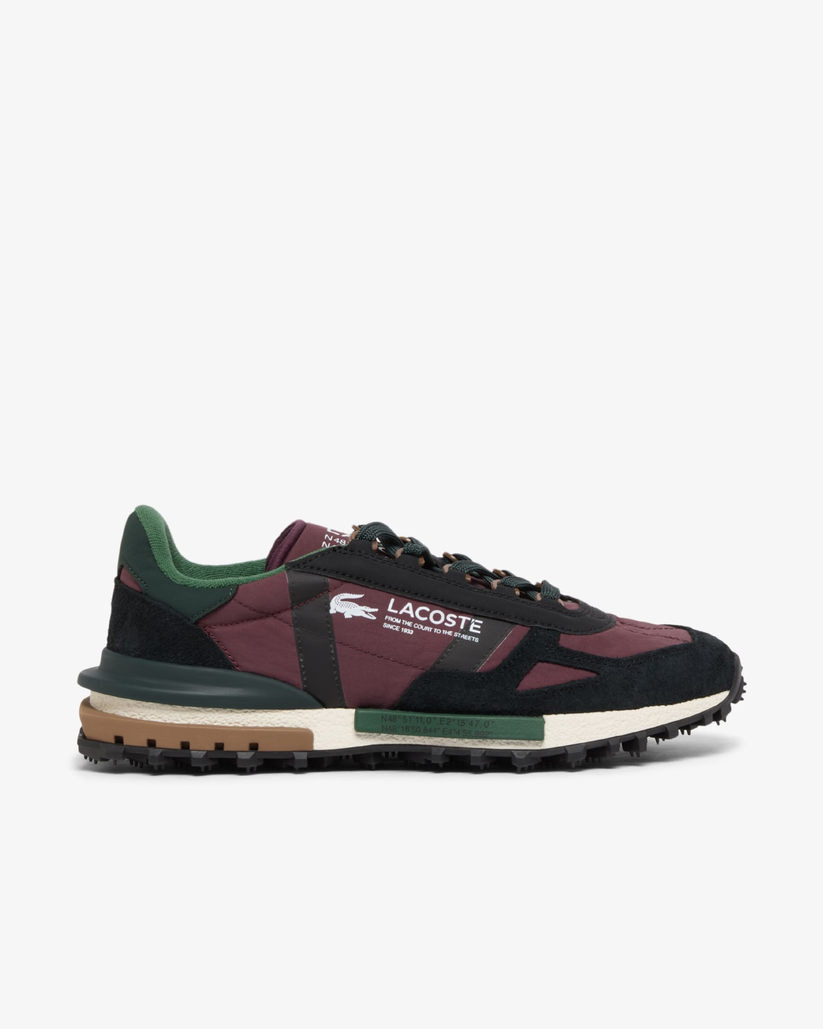 Zapatillas de inspiración deportiva · Lacoste · burdeos y negro