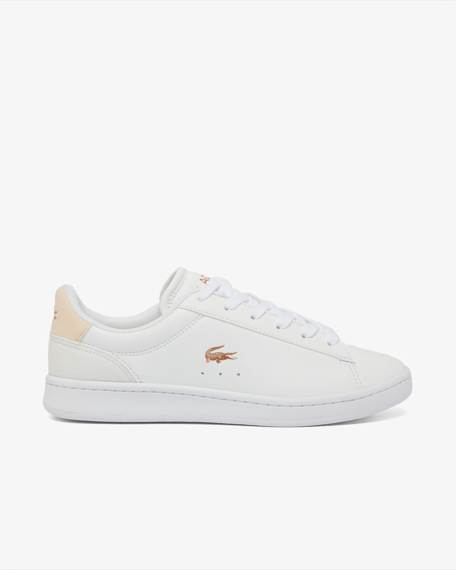 Zapatillas bajas con detalle de color · Lacoste · blanco y rosa claro