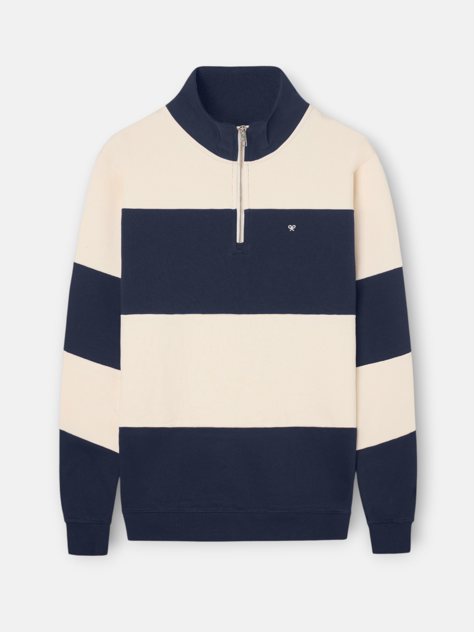 Sudadera media cremallera raya · Silbon · azul marino
