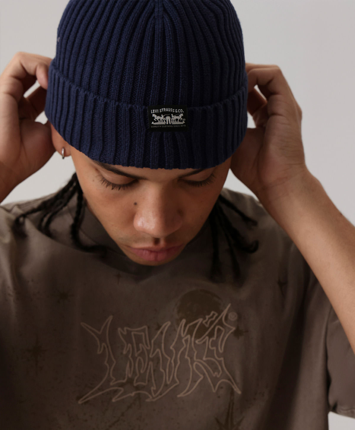 Gorro de canalé con etiqueta · Levi’s · Azul