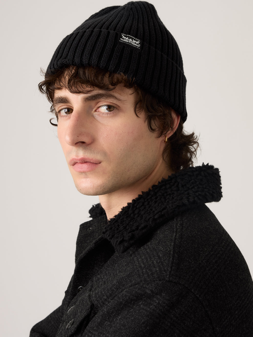 Gorro de canalé con etiqueta · Levi’s · Negro