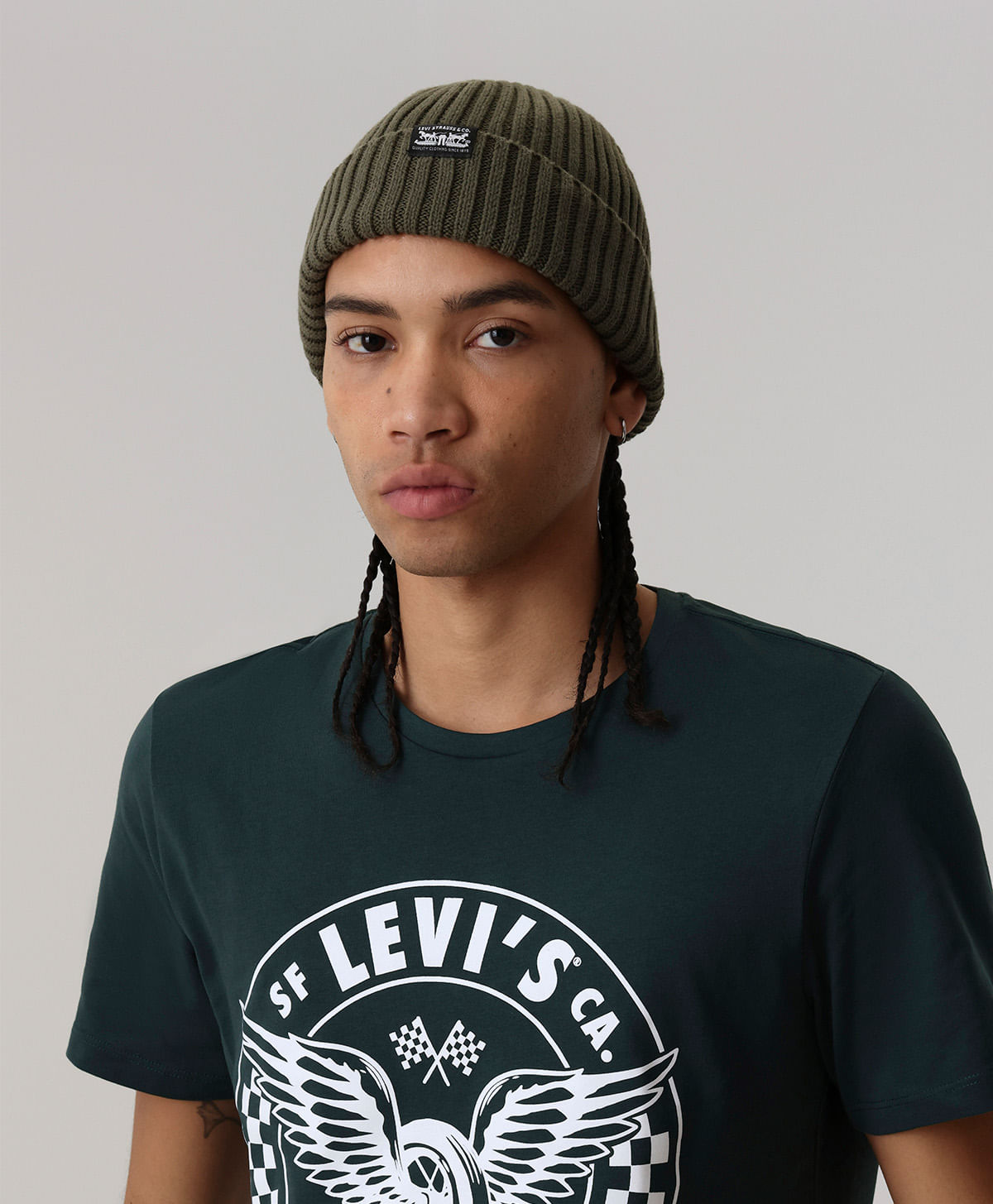 Gorro de canalé con etiqueta · Levi’s · Verde