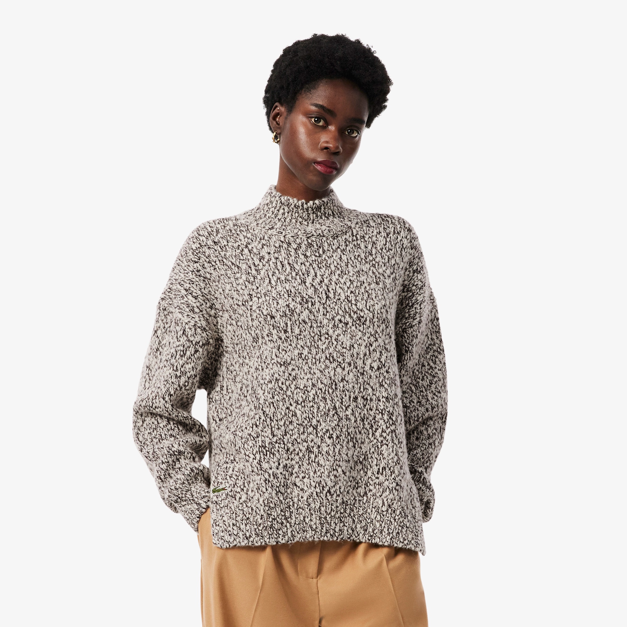 Jersey cuello chimenea. Lacoste 