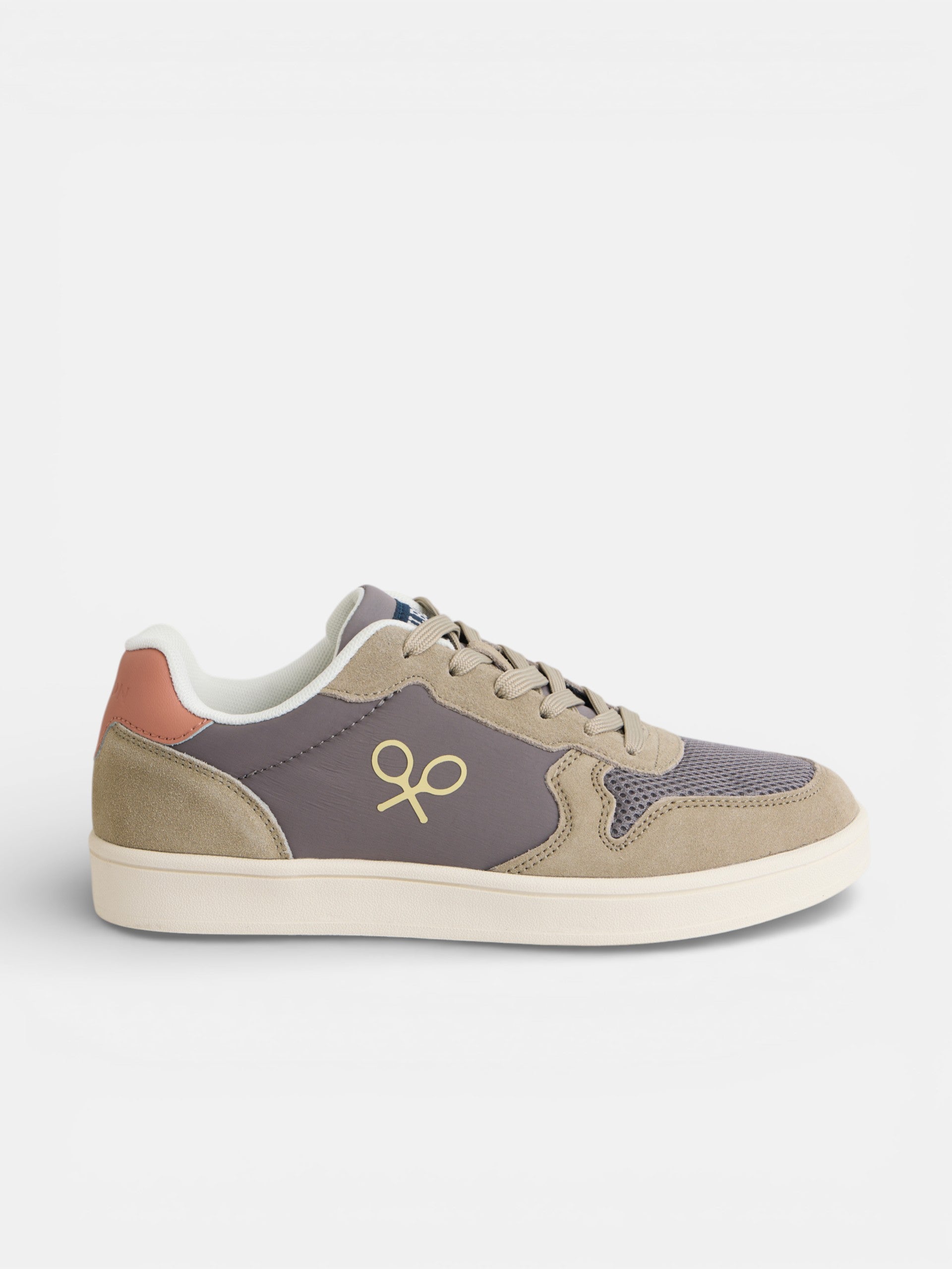 Zapatilla bicolor verde gris · Silbon · verde y gris
