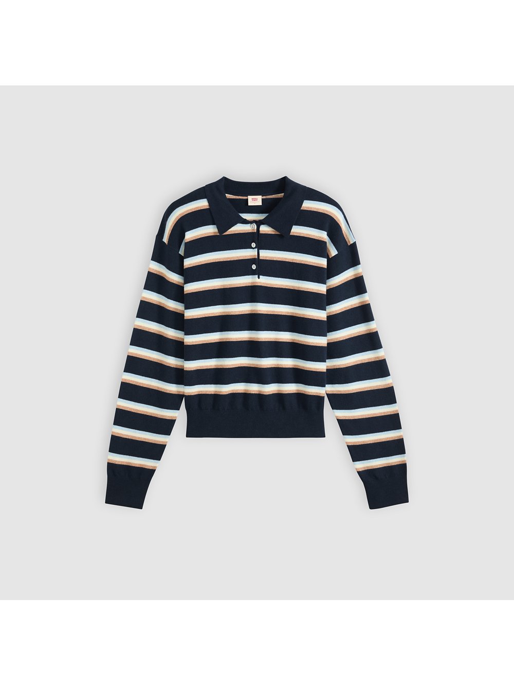 Jersey de rayas con cuello polo · Levi’s · Azul marino y blanco